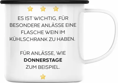 Produktbild von Trendation - Lustige Emaille Tasse mit Spruch für Frauen Männer Arbeit Büro Lustig Emaille Tassen Becher mit Sprüchen Kollegin Geschenk Sarkasmus (Schwarz)