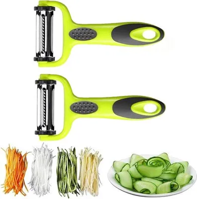 Produktbild von Multifunktioneller Gemüseschneider 3-in-1, professioneller Gemüseschneider und Obstschneider, 2-teiliger multifunktioneller Gemüseschneider, Y-Schneider, Wurzelschneider, Karotten-Schneider
