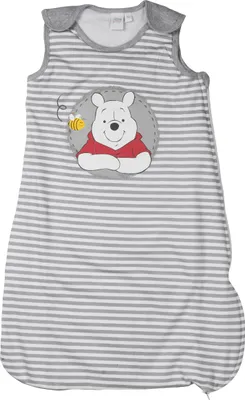 Produktbild von Disney Winnie Puuh Schlafsack Baby Unisex ohne Ärmel mit Druckknöpfen Grau/Weiß 70