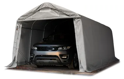 Produktbild von Garagenzelt Carport 3,3 x 6 m in grau Unterstand Lagerzelt PVC 800 N Plane, für Betonuntergrund