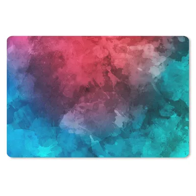 Produktbild von MuchoWow® Schreibtischunterlage Aquarell - Rot - Blau - Grün 60x40 cm - XXL Mauspad - Großes Mauspad