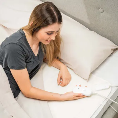 Produktbild von Doppeltes elektrisches Unterbett Blewarm InnovaGoods 60+60 W 140 x 160 cm Weiß