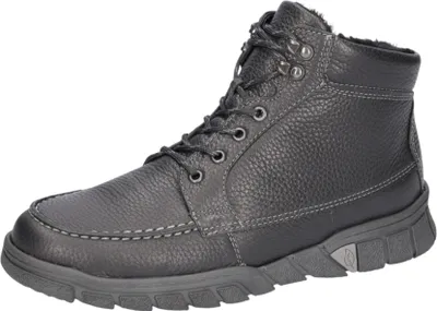 A single black boot is shown against a white background.