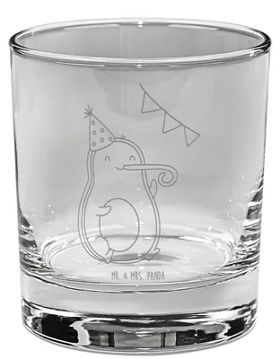 Produktbild von Mr. & Mrs. Panda Glas Avocado Party Zeit - Transparent - Geschenk, Happy Birthday, Geburtstag, Tumbler, Feier, Genießen, gravur, Trinkglas, Gin, Cocktailglas