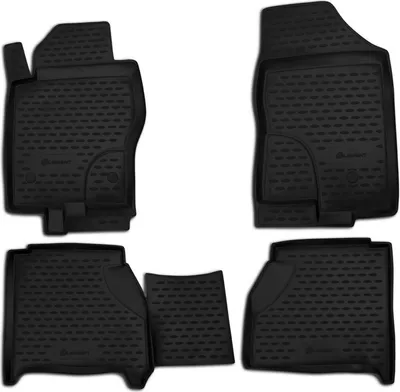 Image de 3D tapis de sol pour NISSAN Navara 2010-2015, Camionnette double cabine, 4 pcs.
