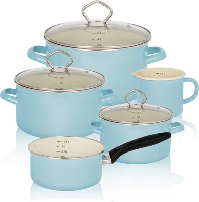 Produktbild von Karl Krüger 89566PAB Topf-Set Sylt 5-tlg., blau