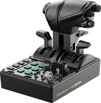 Produktbild von MOZA MTQ Throttle Panel, Flight Base, Schwarz, Komposite, 166 mm, 216 mm, 198 mm
