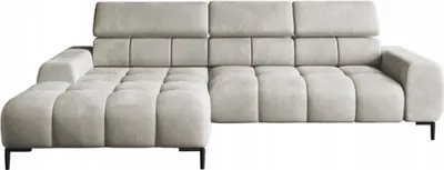 Image de DomoHome Canapé d'angle rembourré en L Côté gauche | 177x270 cm | Canapé d'angle avec fonction sommeil Canapé-lit Petite 3 places Appuie-têtes réglables Assise réglable | Beige