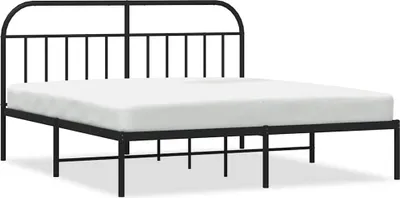 Obrázek produktu pro vidaXL Postel s čelem kovová černá 180x200 cm