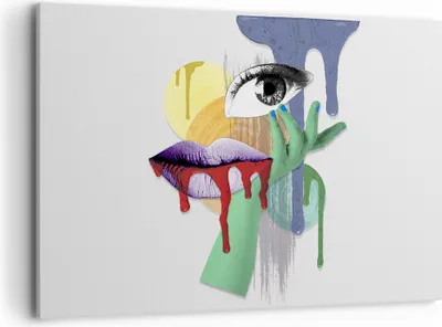 Produktbild von Bild auf Leinwand - Leinwandbild - Abstraktion modern - 120x80cm - Wand Bild - Wanddeko - Leinwanddruck - Bilder - Kunstdruck - Wanddekoration - Leinwand bilder - Wandkunst - AA120x80-4058