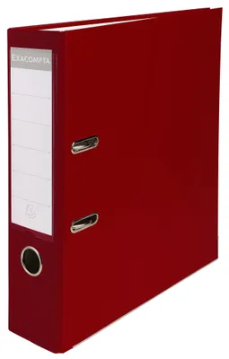 Produktbild von Exacompta 918418B Ordner PP 2 Ringe 80mm DIN A4 Überbreite Bordeaux