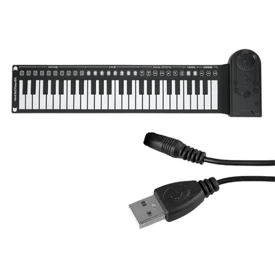 Obrázok produktu pre Skladacie piano 83x22,5 cm so zvukovým strojom, funkciou nahrávania, silikónovou klávesnicou, napájacím káblom - CLAVICABLE