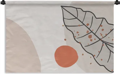 Produktbild von MuchoWow® Wandteppich Wandbehang Sommer - Orange - Blatt 120x80 cm Tapisserie Dekoration Wandtuch - Wanddekorationen - Wandtücher