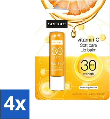 Produktbild von Sence - Soft Care Vitamin C - Lippenbalsam - Feuchtigkeitsspendend - 4,3 g - Vorteilspack - 4 Stücke