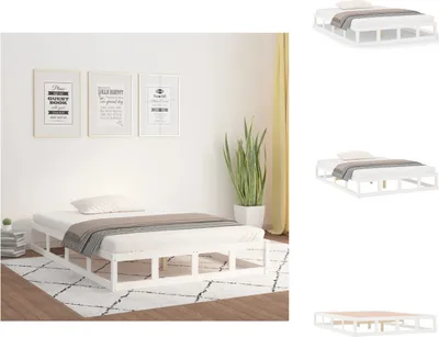 Obrázek produktu pro vidaXL Postel z masivu bílá 120x190 cm - Postele a válendy