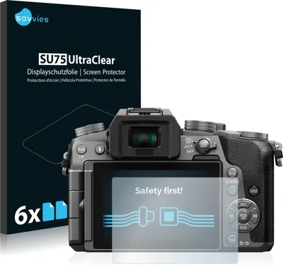 Produktbild von 6x Für Panasonic Lumix DMC-G7 Schutzfolie Savvies Displayschutz Display Schutz Folie Klar Transparent