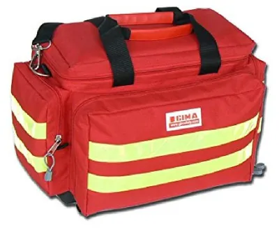 Erste-Hilfe-Tasche, PVC-beschichtet, 45x28x28 cm, rot, 8 Fächer