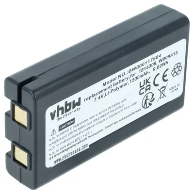 Produktbild von vhbw Akku kompatibel mit Dymo XTL 300 Drucker Kopierer Scanner Etiketten-Drucker (1300 mAh, 7,4 V, Li-Polymer)