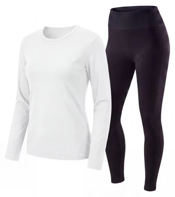 Produktbild von Thermounterwäsche 2-teilig Damen Thermoshirt mit Innenfleece & Thermoleggings
