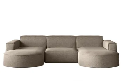 Produktbild von Kaiser Möbel Ecksofa, Sofa U form, Couch U form MODENA U STUDIO stoff Verita Warmbeige