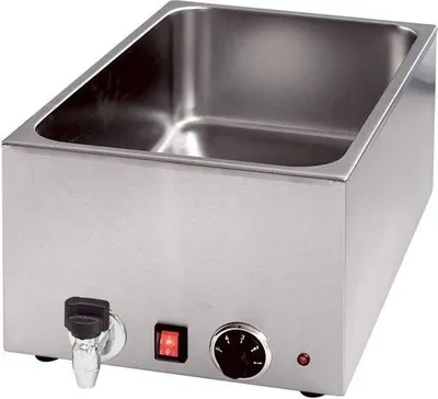 Produktbild von Bain-Marie Speisenwärmer Wasserbad mit ablasshahn GN1/1 Tischgerät 200mm