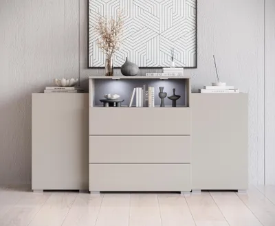 Immagine prodotto di MINIO go for it, cassettiera "KORFU III", 150 cm, colore cashmere