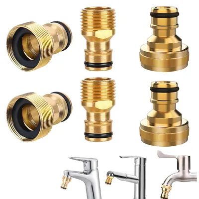 Obrázek produktu pro Univerzální mosazná připojka, adaptér 2 v 1, s přípoji 1/2 a 3/4 palce