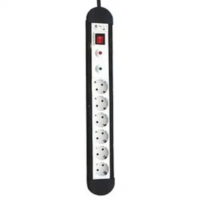 Image de Bloc multiprise avec 6 prises et interrupteur Silver Electronics 49646 3680W noir