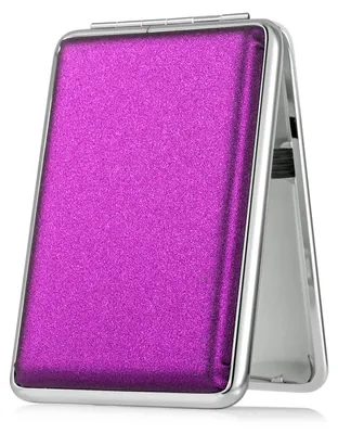 Imagen del producto de Estuche para cigarrillos de cuero sintético (PU), para 12 cigarrillos, color morado, compacto, ideal para llevar