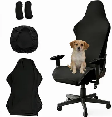 Imagen del producto de Fundas elásticas para sillas, juego de 4 unidades, 100x75x100 cm, lavables, para sillas de gaming y sillas de oficina
