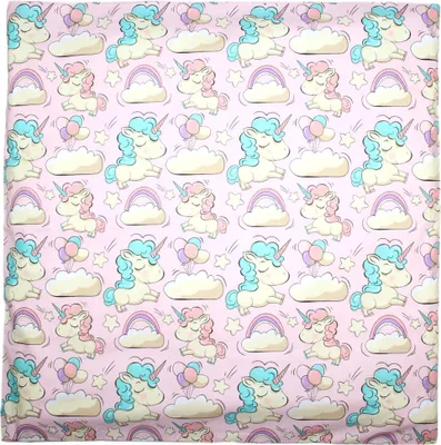 Produktbild von Primawela Deko Kissenbezug Bezug für Baby Kind für Kissen 80x80 cm 32. Einhorn