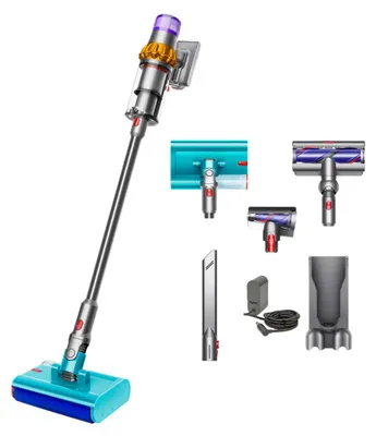 Obrázok produktu pre Dyson V15s Detect Submarine, Tyčový vysávač 2 v 1, Bezvreckové, nikel, Žltá, 0,77 L, Suché a mokré, Cyklónový