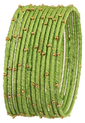 Produktbild von Omgoods – Handgefertigtes Armband-Set mit Kunstseidenfaden und Perlen