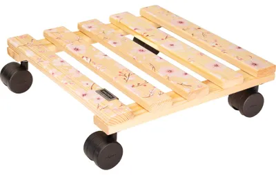 Produktbild von WAGNER System GmbH WAGNER Pflanzenroller YOUR STYLE 29 x 29 x 8 cm, für Innenbereich, Massivholz, bedruckt, Tragkraft 100 kg - 20064601