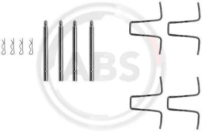 Image de Kit d'accessoires pour plaquettes de frein à disque A.B.S. pour, entre autres, MERCEDES-BENZ 8