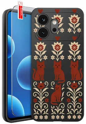 Productafbeelding van Beschermhoezen voor de Honor 600 – Designs | Mat siliconen hoesje + 9H glas