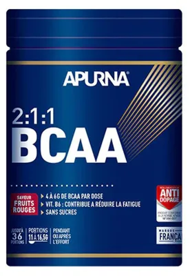 Image de BCAA - Apurna Nutrition - BCAA 2:1:1 (400g) - Saveur Fruits Rouges