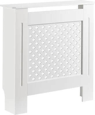 Produktbild von Toboli Heizkörperverkleidung weiß 78 x 19 x 82 cm, Heizkörperabdeckung aus MDF, Holzverkleidung für Heizkörper, Heizung stilvoll verkleiden