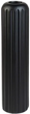 Immagine prodotto di Vaso da terra Verta in fibra di vetro, nero ondulato, 20x80 cm