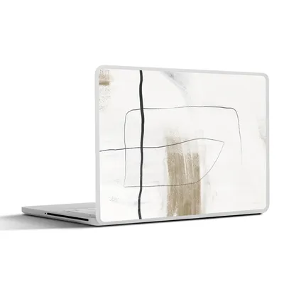 Produktbild von MuchoWow® Laptop Aufkleber Sticker Cover Farbe - Schwarz - Weiß 30x21 cm - Sticker für Laptop - Selbstklebend