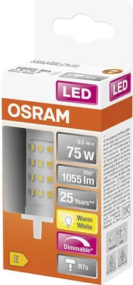 Produktbild von Osram SUPERSTAR, 8,5 W, 75 W, R7s, 1055 lm, 25000 h, Warmweiß