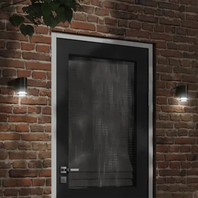 Immagine prodotto di vidaXL Luci da parete per esterni 2 pezzi in alluminio pressofuso nero