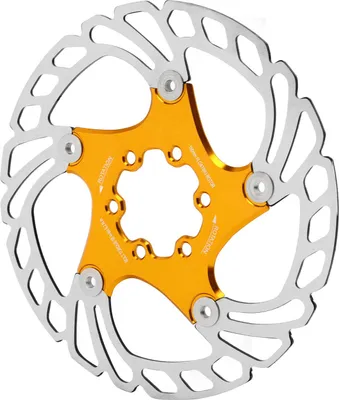 Zdjęcie produktu dla Tarcza hamulca rowerowego, pływająca tarcza hamulca rowerowego 160 mm z 6 śrubami, tarcze hamulcowe do rowerów wyścigowych (złote)