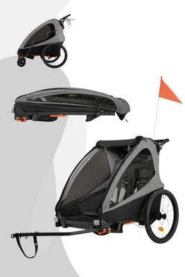 Kinderkraft Nava Walk 2in1 Fahrradanhänger für 2 Kinder