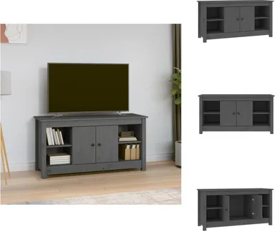 Produktbild von vidaXL TV-Schrank Grau 103x36,5x52 cm Massivholz Kiefer -  TV-Möbel