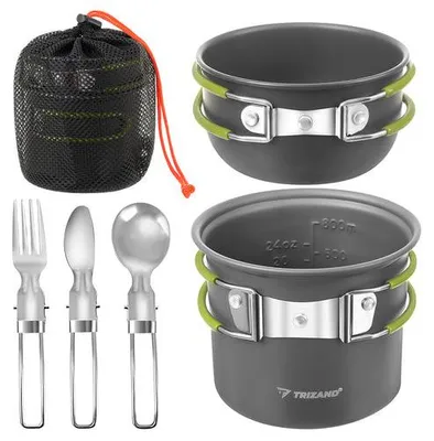 Produktbild von Camping-Essgeschirr, faltbar, Aluminium, 1,2 l Fassungsvermögen