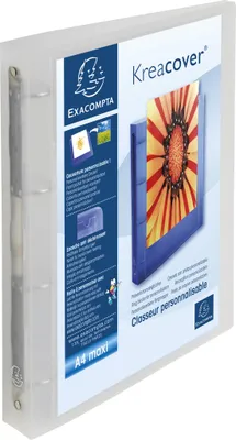Produktbild von Exacompta 12x Ringbuch PP 4 Ringe 30mm Rücken 40mm A4 Maxi Transparent 51568E