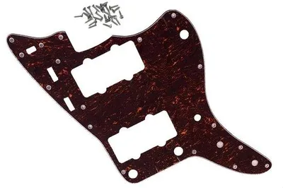 Productafbeelding van Vintage Jazzmaster Gitaar Pickguard met Schroeven - Rood Vintage Schild voor Jazzmaster Gitaren, Bescherming en Stijl