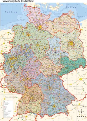 Produktbild von GeoMetro Landkarte Verwaltungskarte Deutschland politisch (84 x 114 cm)