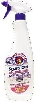 A spray bottle of cleaning product.